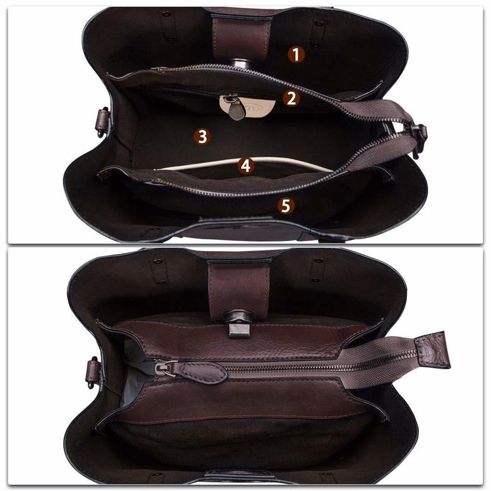 Genuine Leather Handbags Satchel Purses Vintage Handmade Shoulder XD - Picture 7 of 7